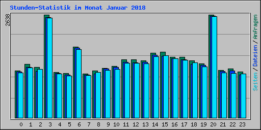 Stunden-Statistik im Monat Januar 2018