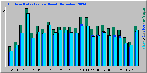 Stunden-Statistik im Monat Dezember 2024