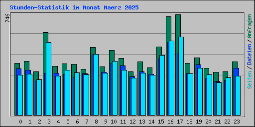 Stunden-Statistik im Monat Maerz 2025