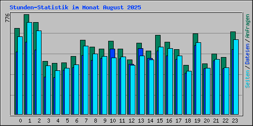 Stunden-Statistik im Monat August 2025