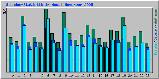 Stunden-Statistik im Monat November 2025