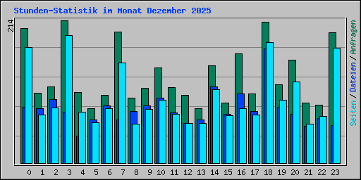 Stunden-Statistik im Monat Dezember 2025